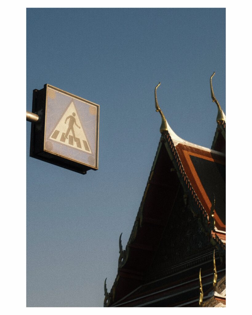 a temple roof in Bangkok's Old Town