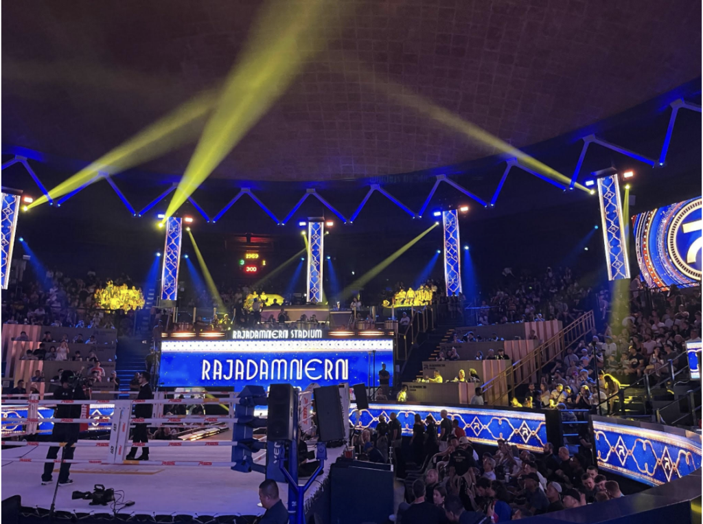 Fight night at Rajadamnern Stadium in Thailand